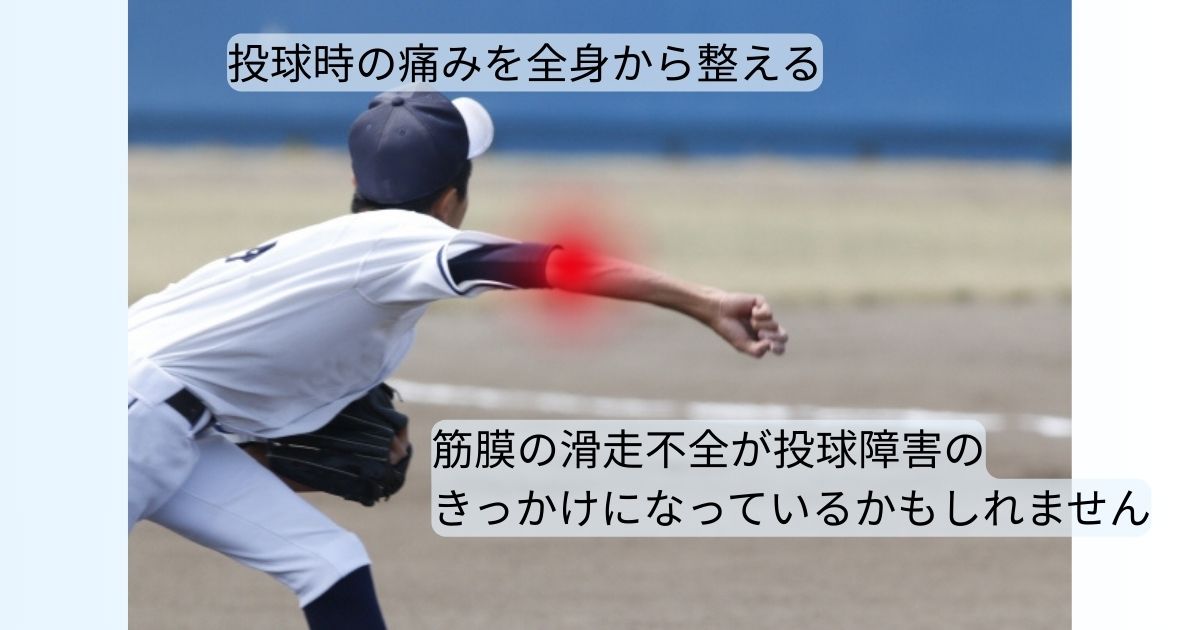松阪市で野球肘・投げる時の肘の痛みに悩む方へ。理学療法士による筋膜整体で改善を目指すネクストパフォーマンス